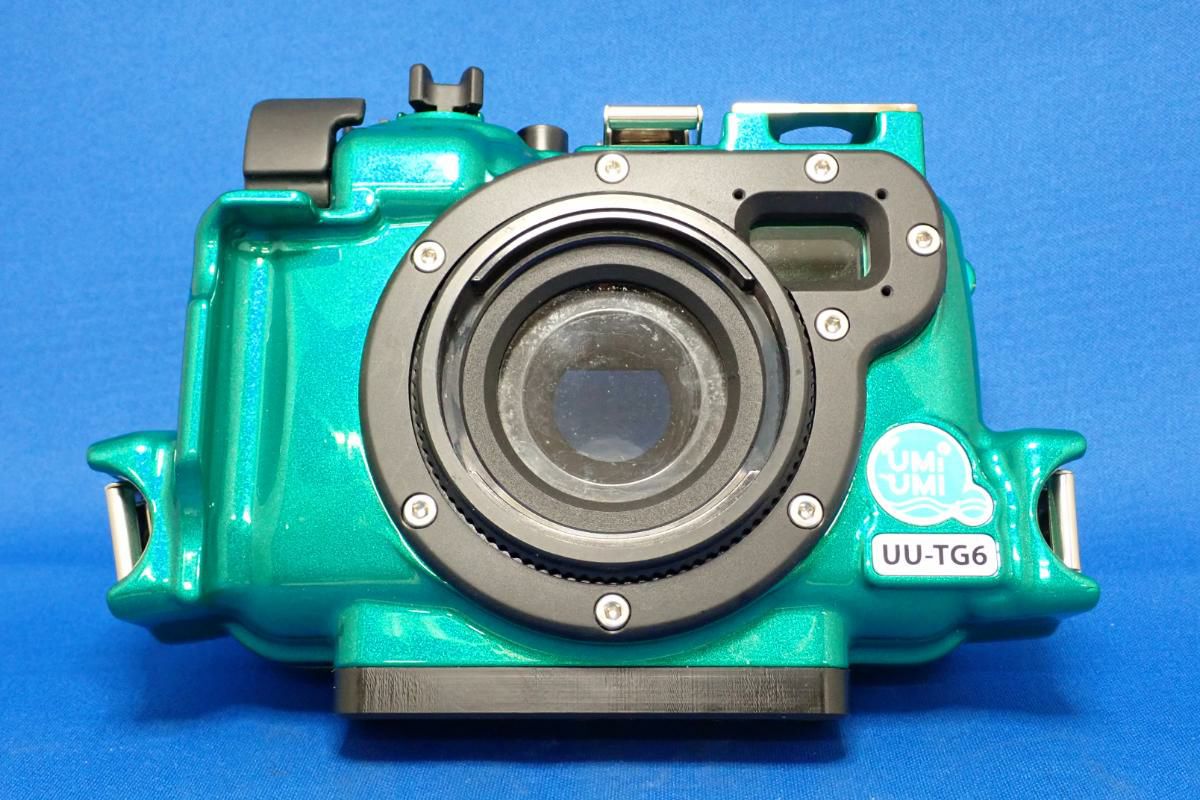 訳あり/中古 ウミウミ 水中ハウジング UU-TG6 Green for オリンパスTG