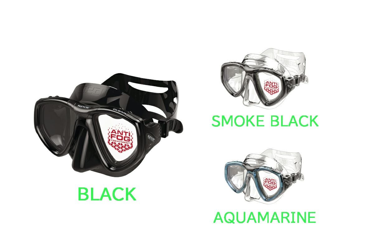 曇らない水中マスク（SEAC）アンチフォグ2眼マスク SEAC CLEAR ANTIFOG-1